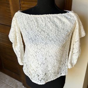 Sabo Skirt White Lace Top Size 8